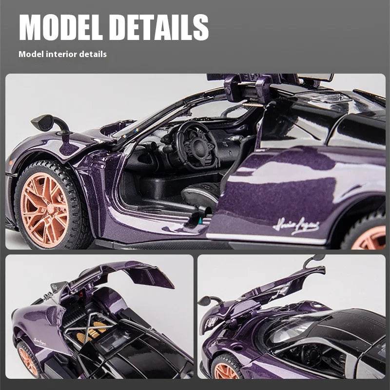 Premium Diecast Car Model Pagani Huayra Dinastia One Thirty Two Scale Desktop Ornament For Car Enthusiasts - ToylandEU