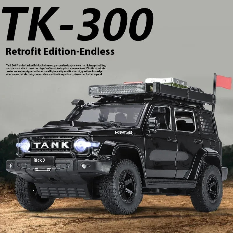 Premium Diecast Car Model Scale 1 24 Offroad Tank 300 Modified For Collectors - ToylandEU