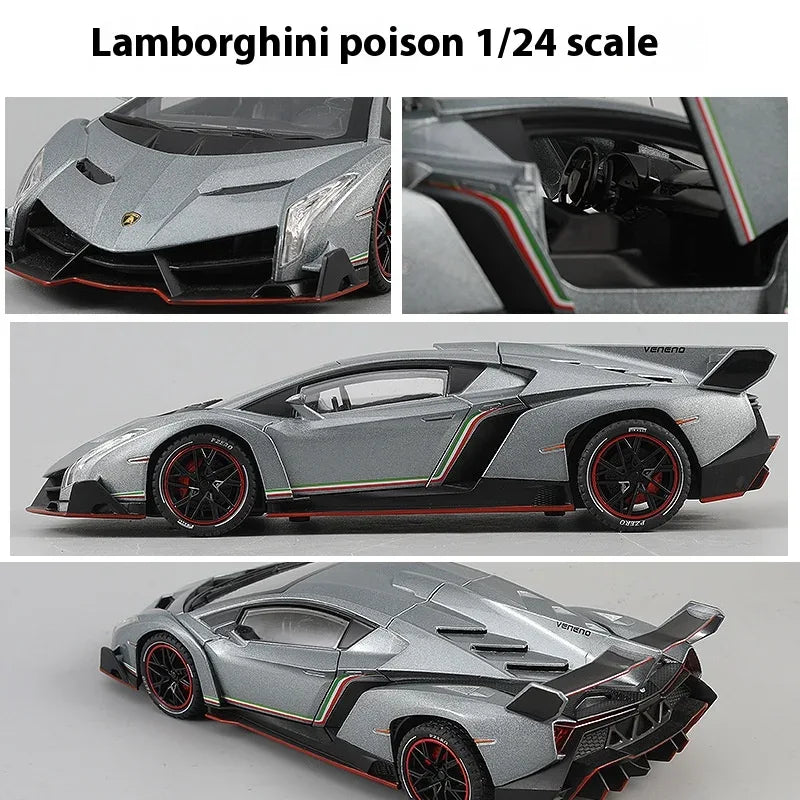 Premium Diecast Car Model Veneno Limited Edition Scale 1 To 24 For Collectors - ToylandEU