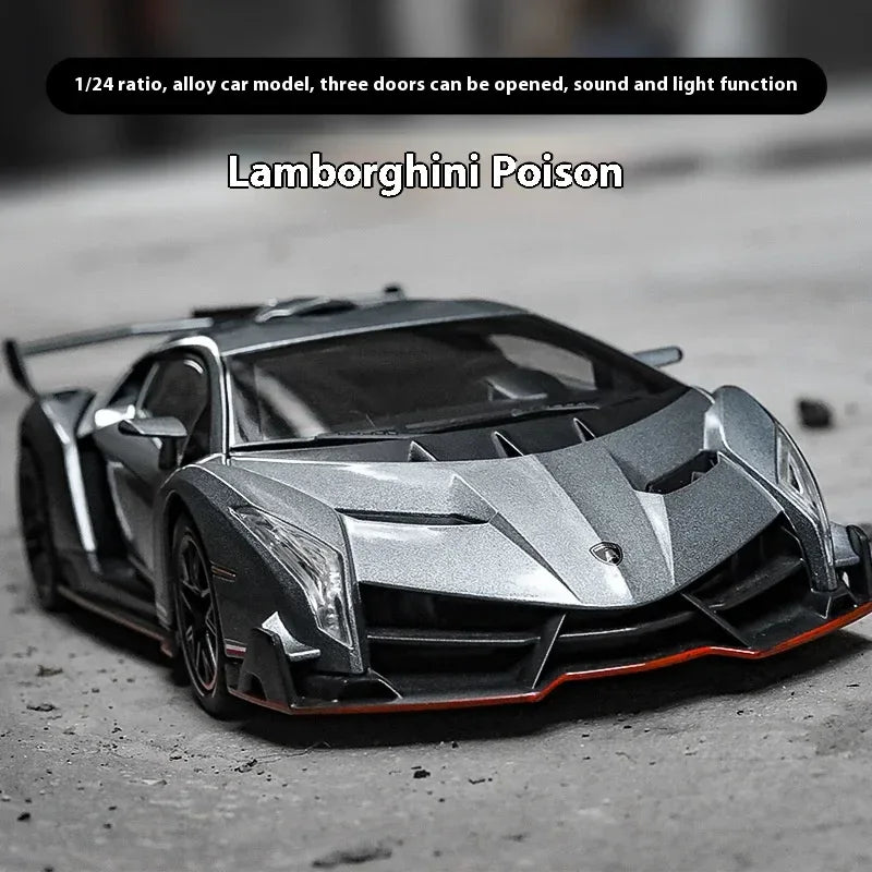 Premium Diecast Car Model Veneno Limited Edition Scale 1 To 24 For Collectors - ToylandEU