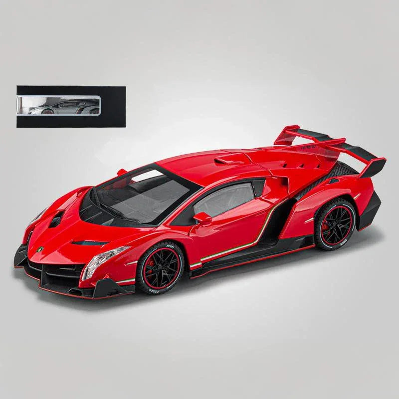 Premium Diecast Car Model Veneno Limited Edition Scale 1 To 24 For Collectors - ToylandEU