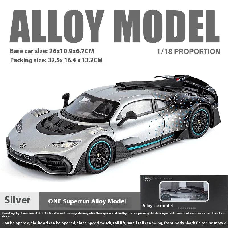 Premium Diecast Car Model With Sound And Light One Eighteen Scale Mercedes Benz AMG One For Collectors - ToylandEU