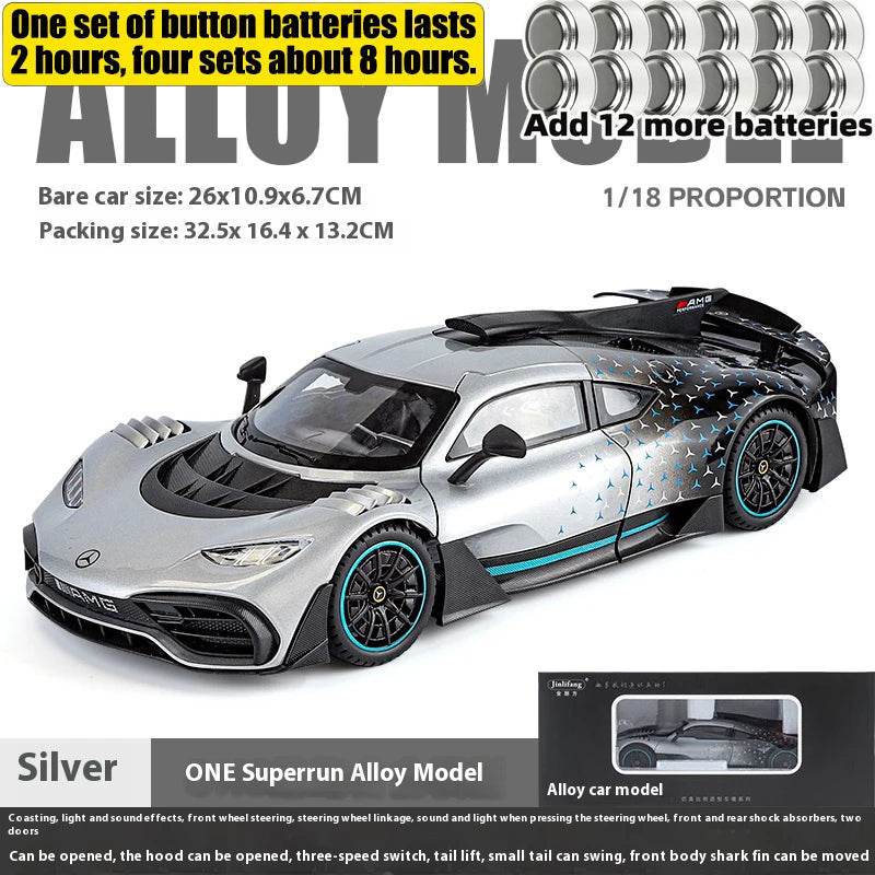 Premium Diecast Car Model With Sound And Light One Eighteen Scale Mercedes Benz AMG One For Collectors - ToylandEU