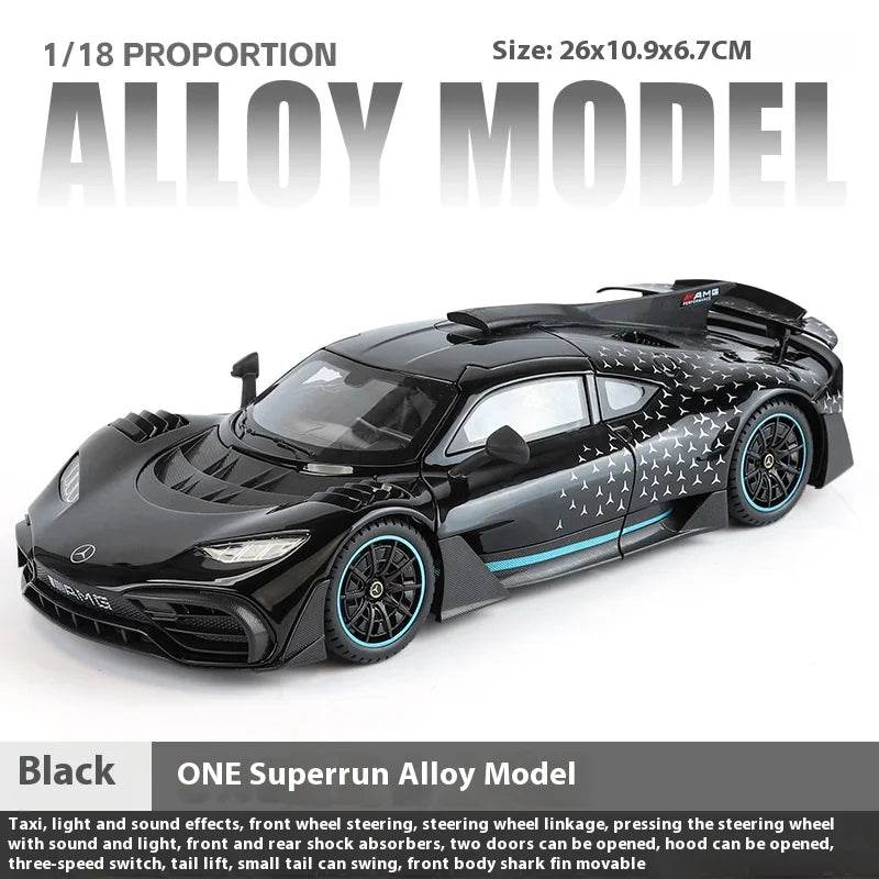 Premium Diecast Car Model With Sound And Light One Eighteen Scale Mercedes Benz AMG One For Collectors - ToylandEU