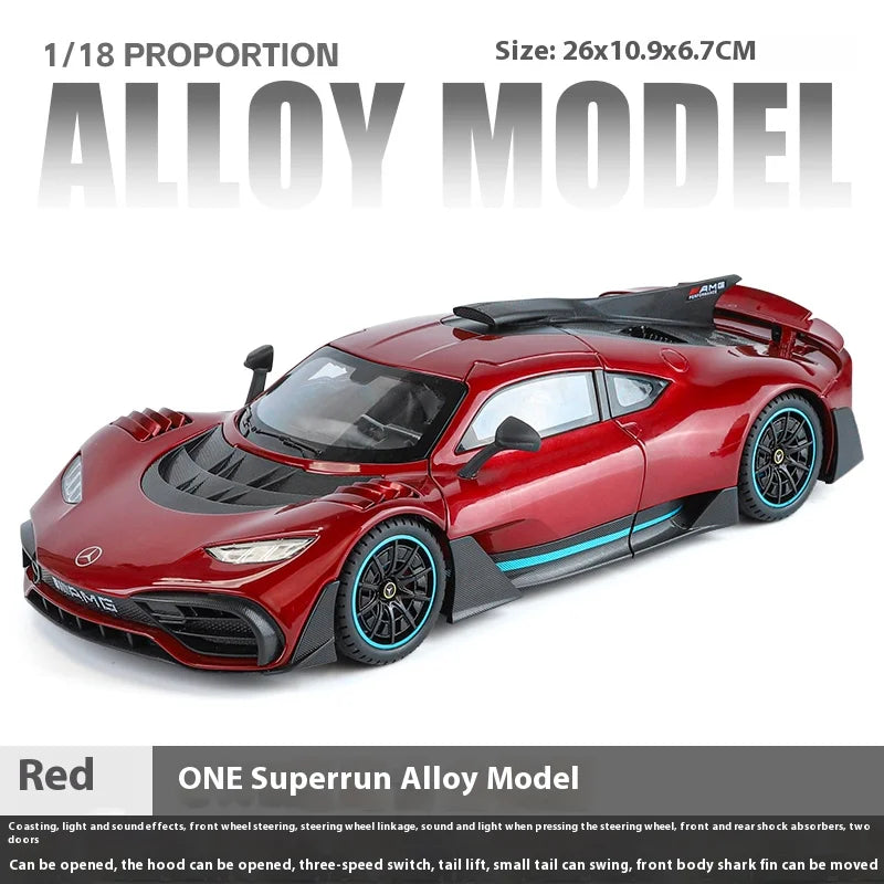 Premium Diecast Car Model With Sound And Light One Eighteen Scale Mercedes Benz AMG One For Collectors - ToylandEU