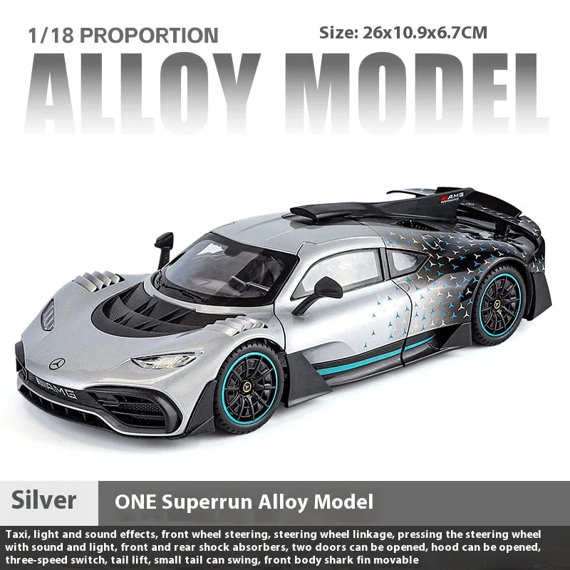 Premium Diecast Car Model With Sound And Light One Eighteen Scale Mercedes Benz AMG One For Collectors - ToylandEU