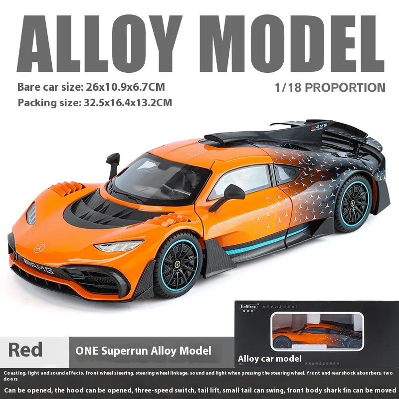 Premium Diecast Car Model With Sound And Light One Eighteen Scale Mercedes Benz AMG One For Collectors - ToylandEU