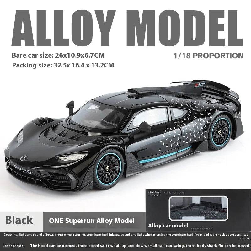 Premium Diecast Car Model With Sound And Light One Eighteen Scale Mercedes Benz AMG One For Collectors - ToylandEU