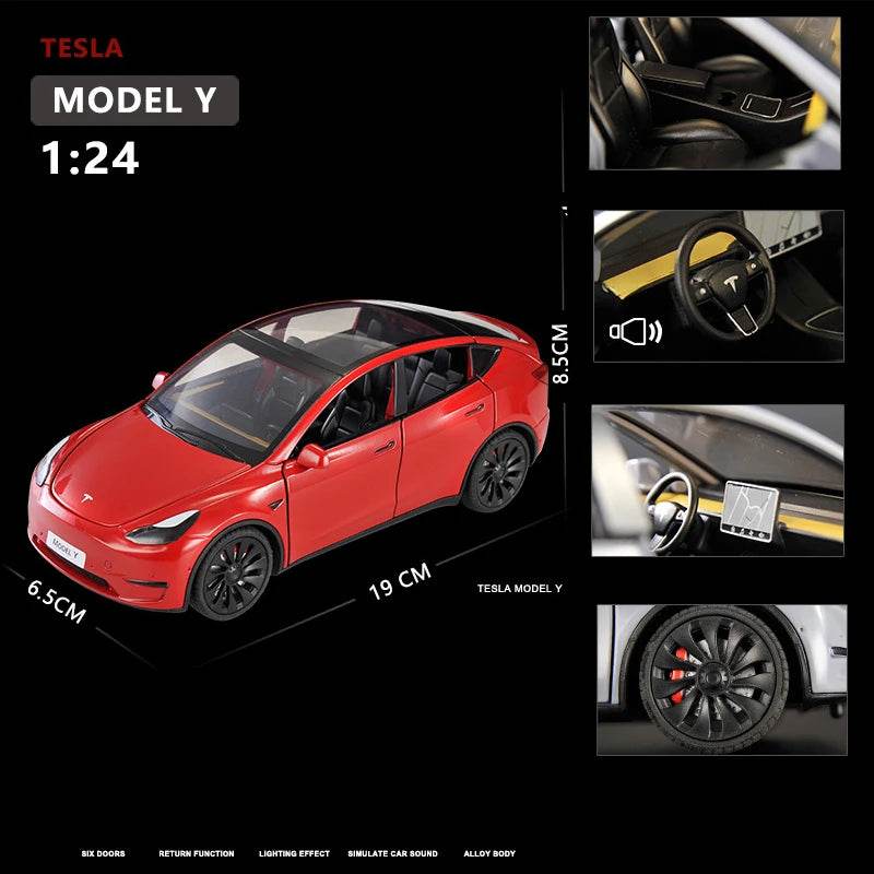 Premium Diecast Car Tesla Model Y 3 Alloy For Kids - ToylandEU
