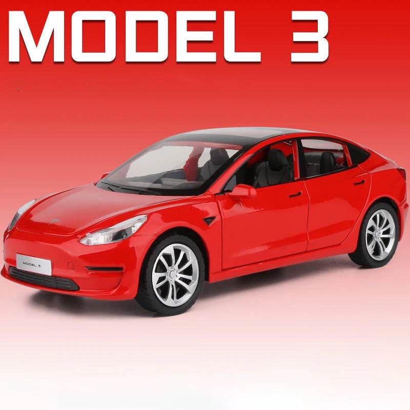 Premium Diecast Car Tesla Model Y 3 Alloy For Kids - ToylandEU