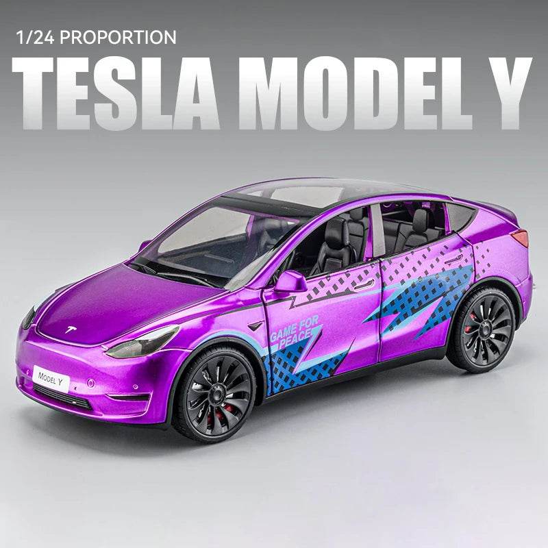 Premium Diecast Car Tesla Model Y 3 Alloy For Kids - ToylandEU