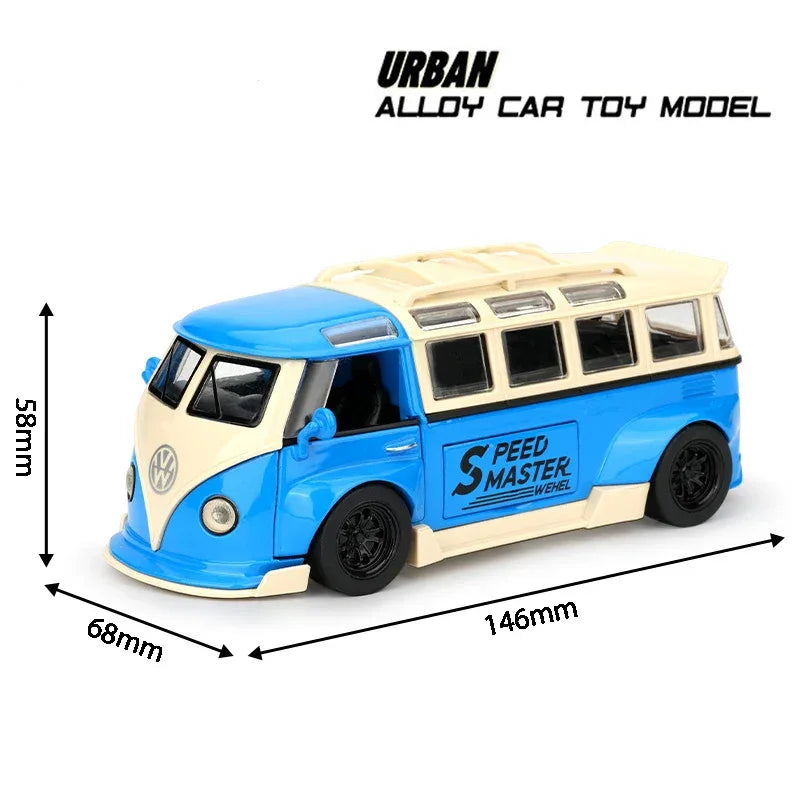 Premium Diecast Car Volkswagen Bus T1 Alloy 1 32 Scale For Collectors - ToylandEU