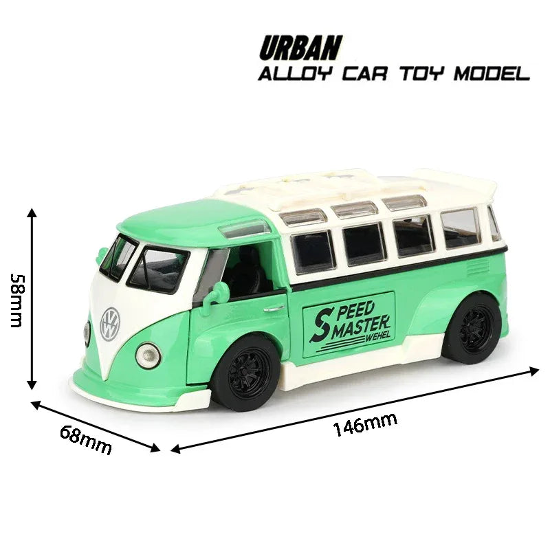 Premium Diecast Car Volkswagen Bus T1 Alloy 1 32 Scale For Collectors - ToylandEU