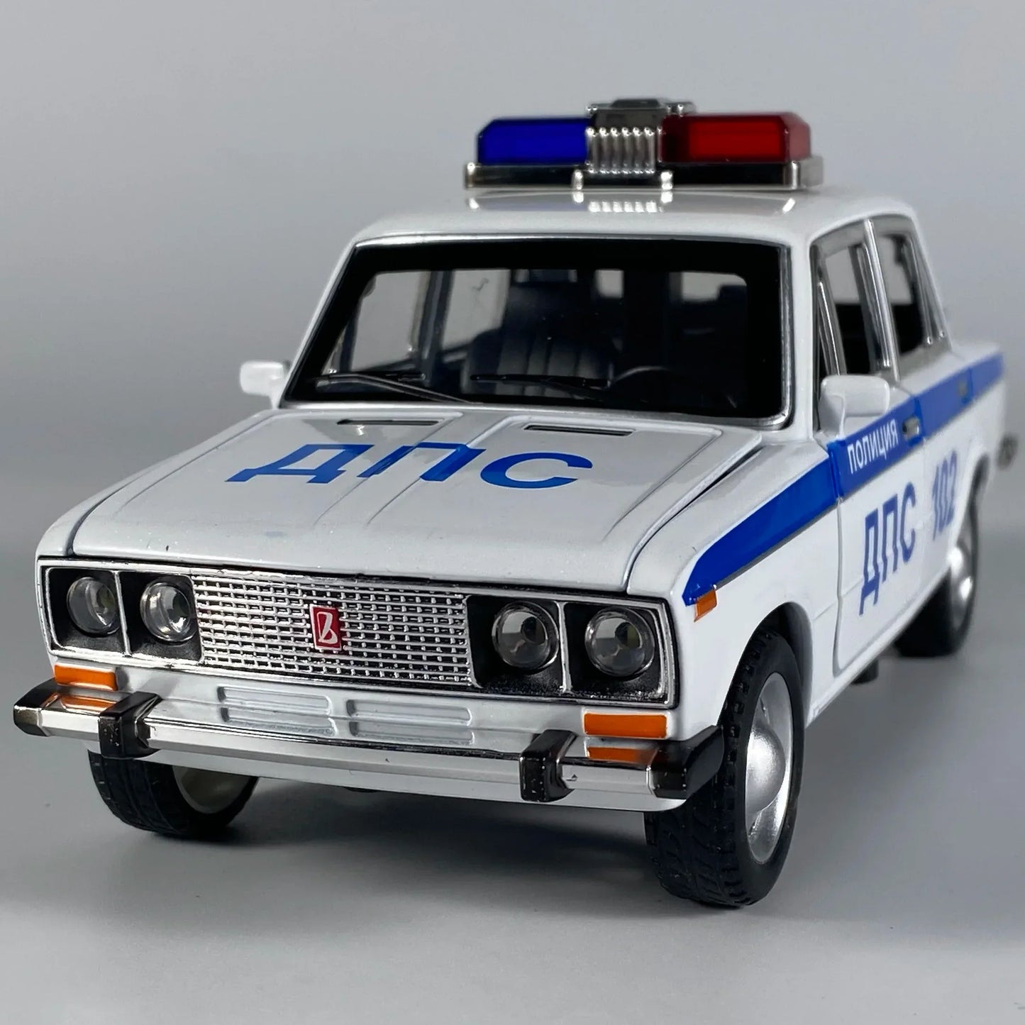 Premium Diecast Car With Lada 2106 Police Design Sound And Light For Boys - ToylandEU