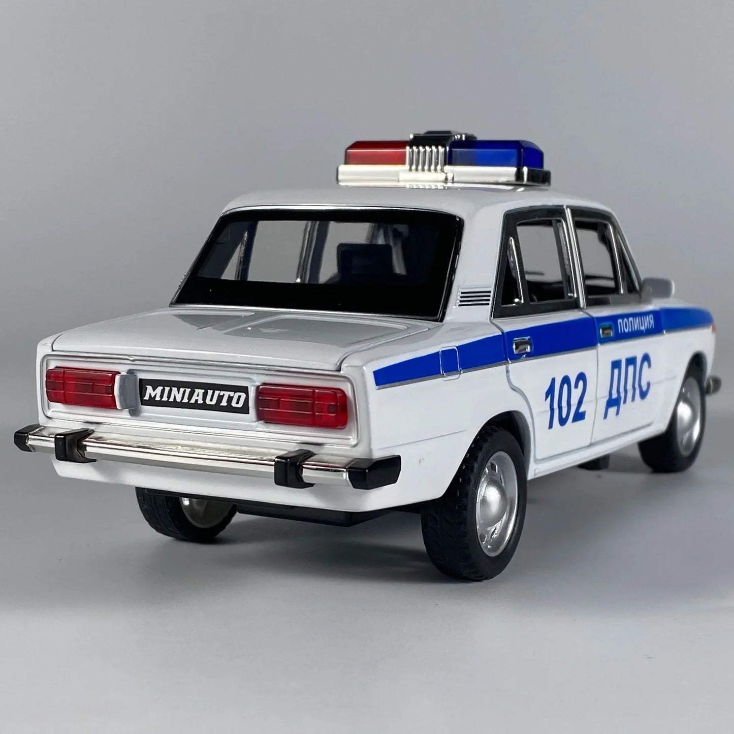 Premium Diecast Car With Lada 2106 Police Design Sound And Light For Boys - ToylandEU