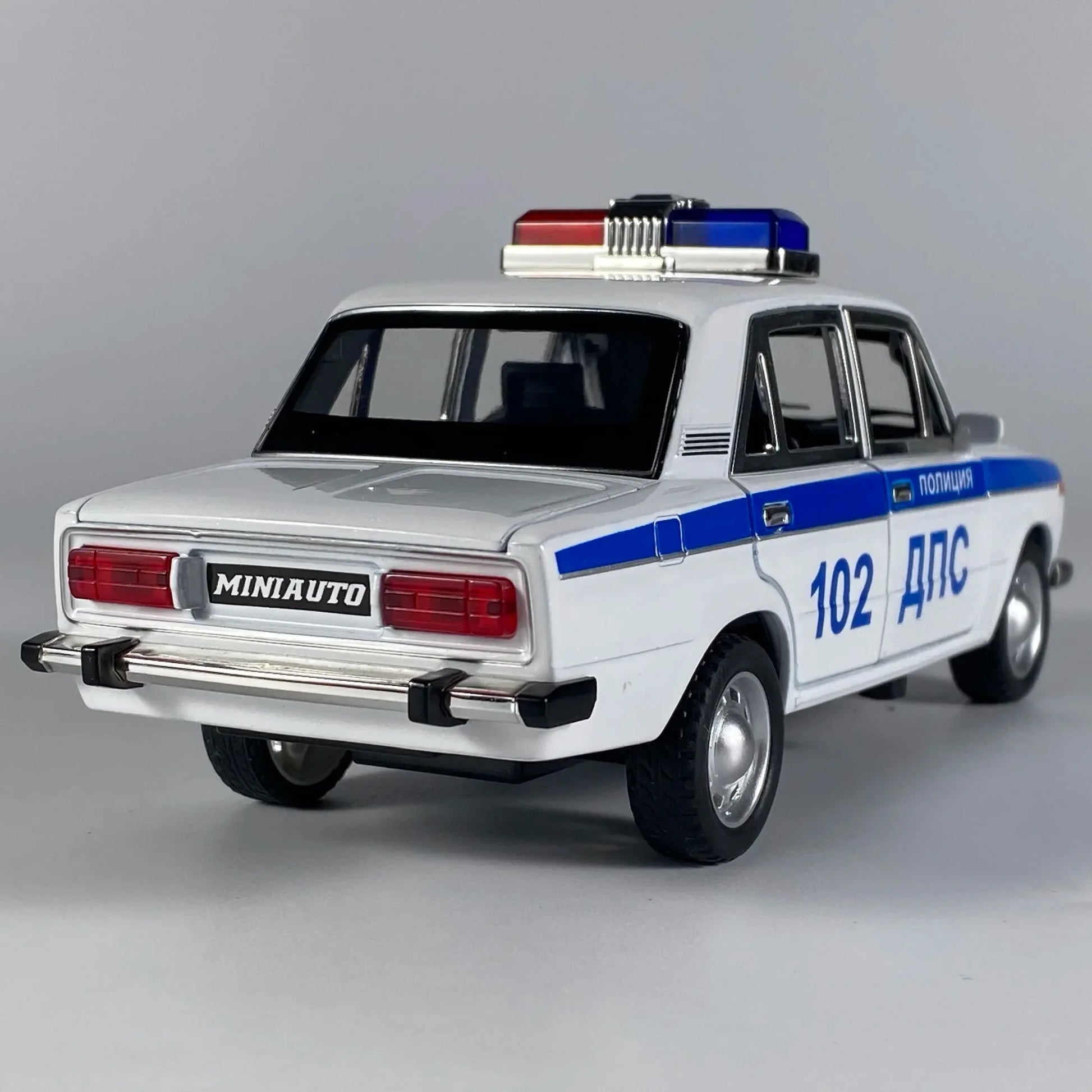 Premium Diecast Car With Lada 2106 Police Design Sound And Light For Boys - ToylandEU