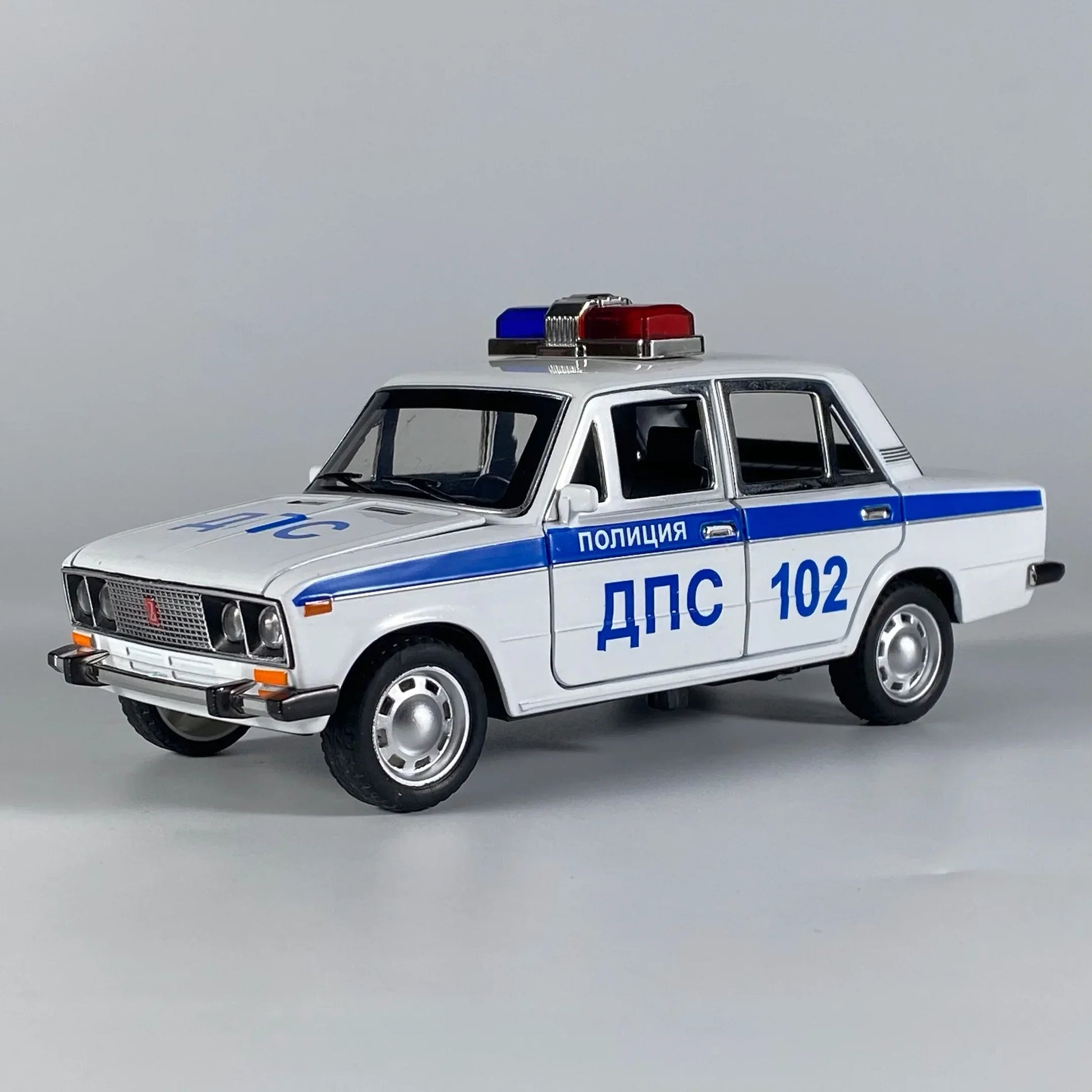 Premium Diecast Car With Lada 2106 Police Design Sound And Light For Boys - ToylandEU