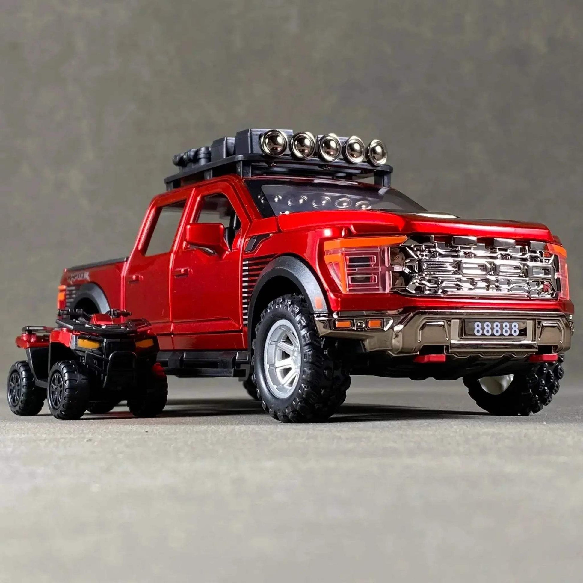 Premium Diecast F150 Truck 1 To 24 Scale Alloy Off Road Model With Sound And Lights For Collectors - ToylandEU
