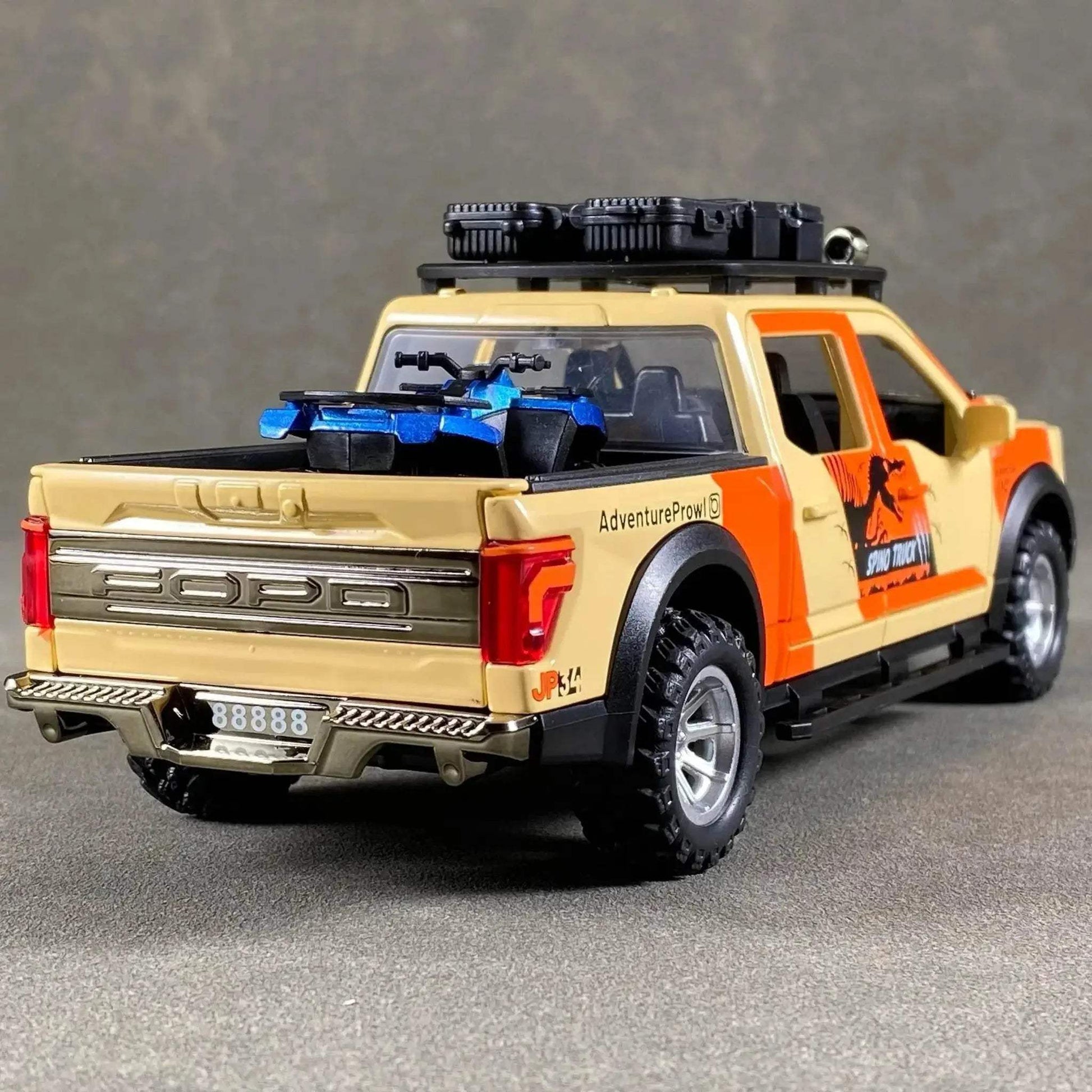 Premium Diecast F150 Truck 1 To 24 Scale Alloy Off Road Model With Sound And Lights For Collectors - ToylandEU