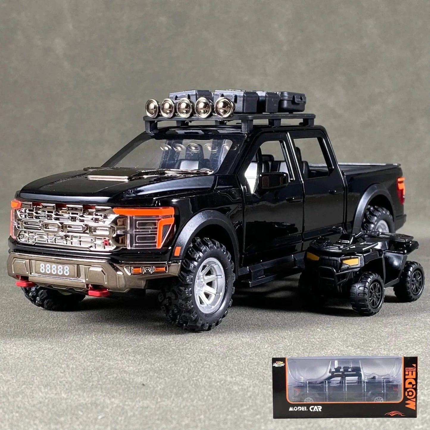 Premium Diecast F150 Truck 1 To 24 Scale Alloy Off Road Model With Sound And Lights For Collectors - ToylandEU