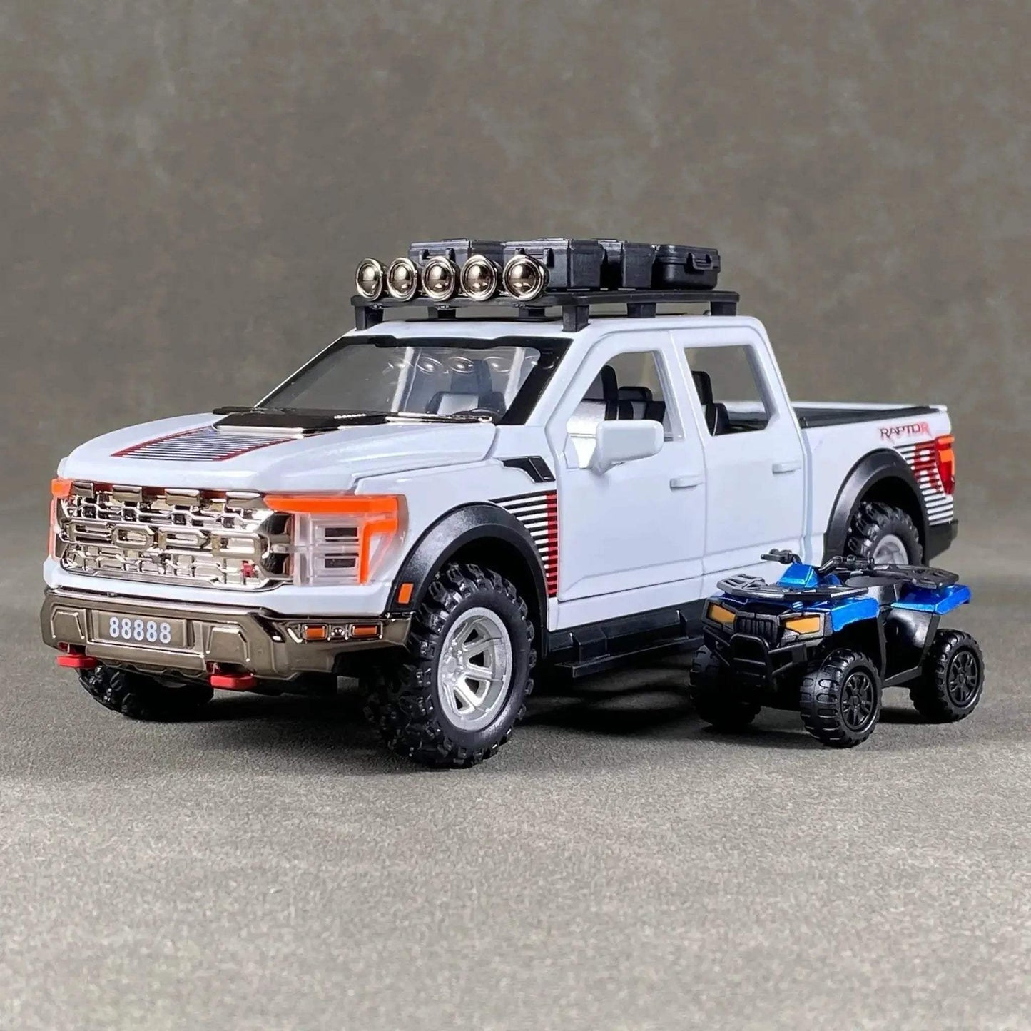 Premium Diecast F150 Truck 1 To 24 Scale Alloy Off Road Model With Sound And Lights For Collectors - ToylandEU
