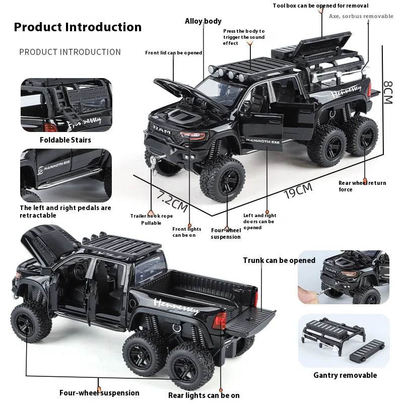 Premium Diecast Mammoth Six By Six Off Road For Collectors - ToylandEU