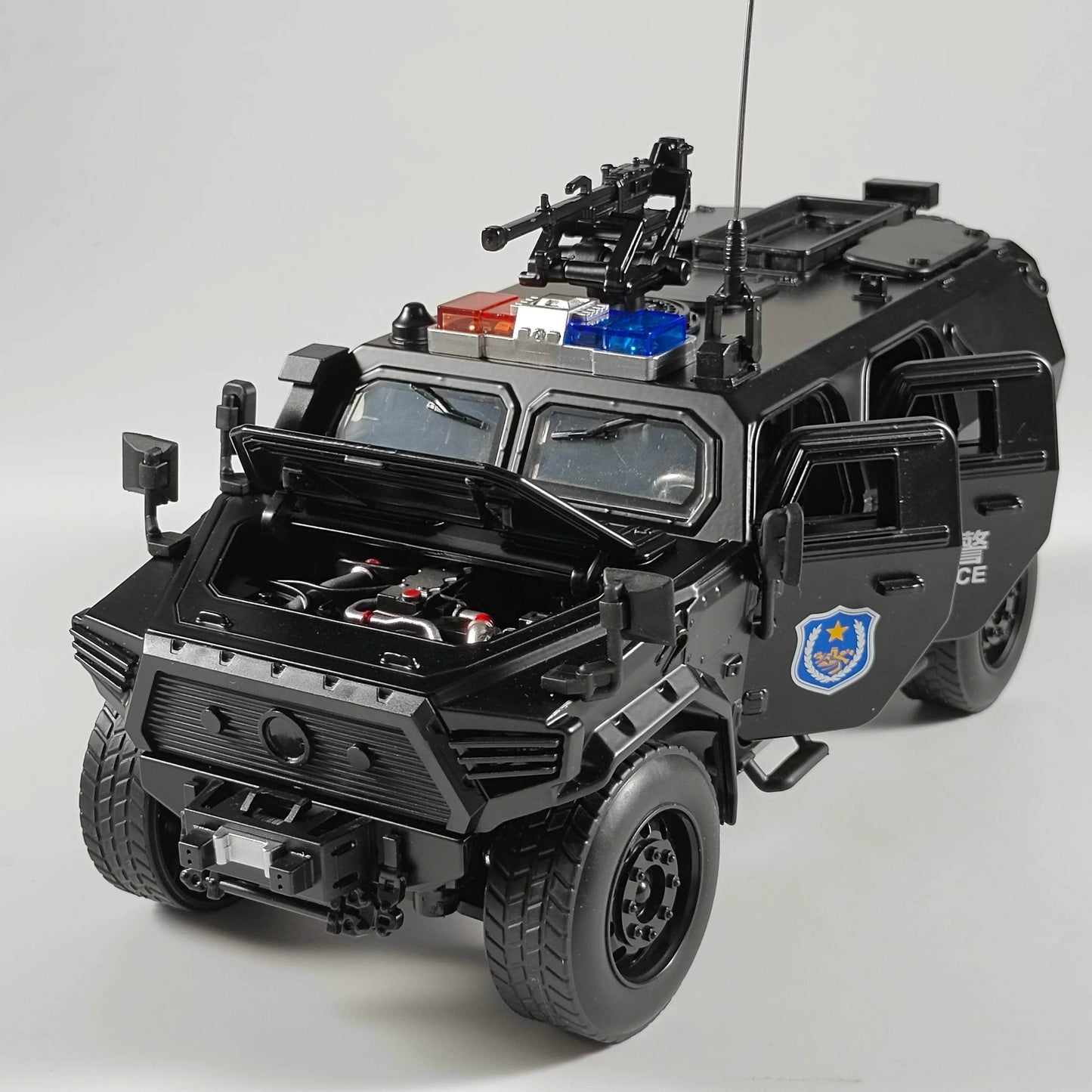 Premium Diecast Model Alloy Off Road Dongfeng M Terra Armored Swat Vehicle Sound Lights Gift For Boys - ToylandEU