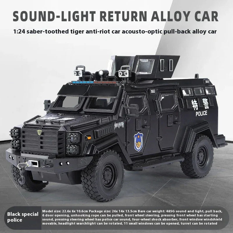 Premium Diecast Model Car 1 24 Sabertooth Off Road Armor Vehicle For Kids - ToylandEU