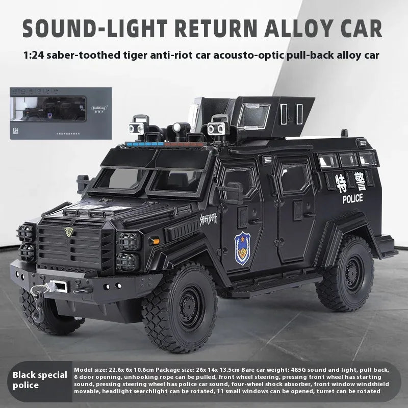 Premium Diecast Model Car 1 24 Sabertooth Off Road Armor Vehicle For Kids - ToylandEU