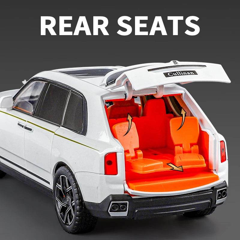 Premium Diecast Model Car 1 24 Scale Rolls Royce Cullinan Alloy Pull Back With Sound And Lights For Collectors - ToylandEU