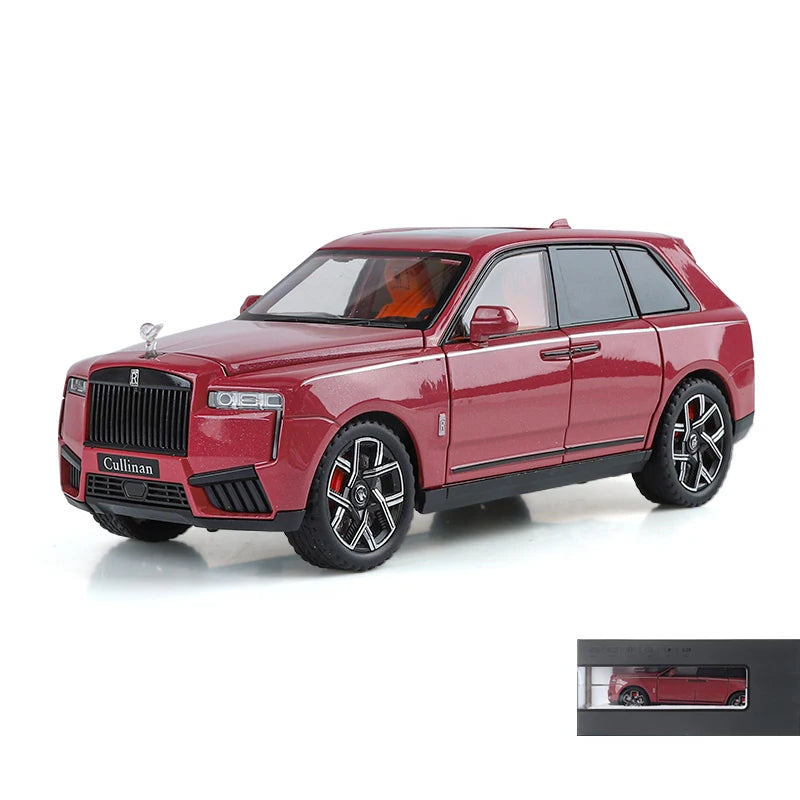 Premium Diecast Model Car 1 24 Scale Rolls Royce Cullinan Alloy Pull Back With Sound And Lights For Collectors - ToylandEU