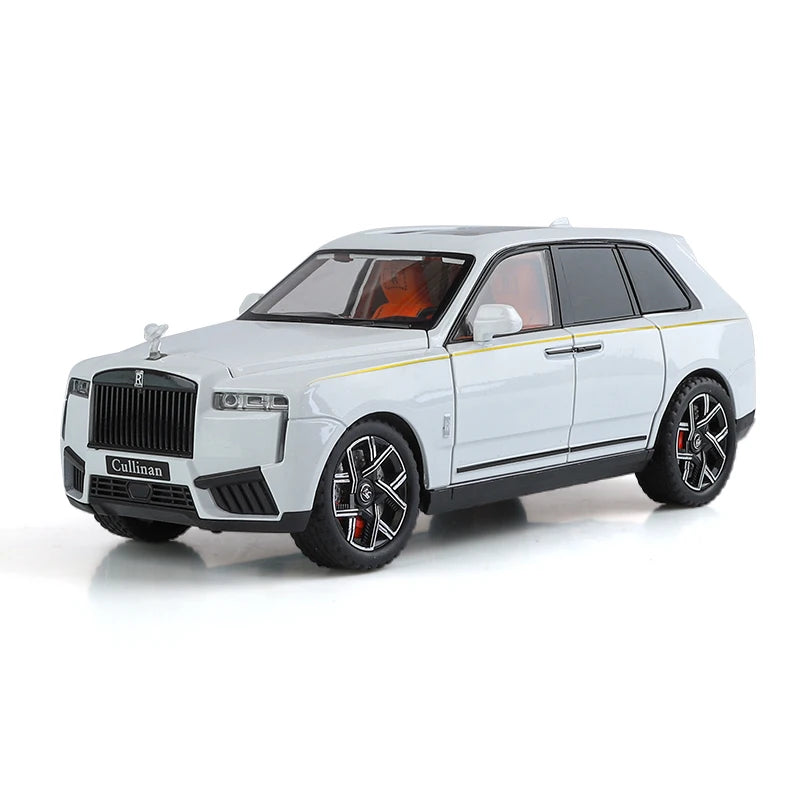 Premium Diecast Model Car 1 24 Scale Rolls Royce Cullinan Alloy Pull Back With Sound And Lights For Collectors - ToylandEU