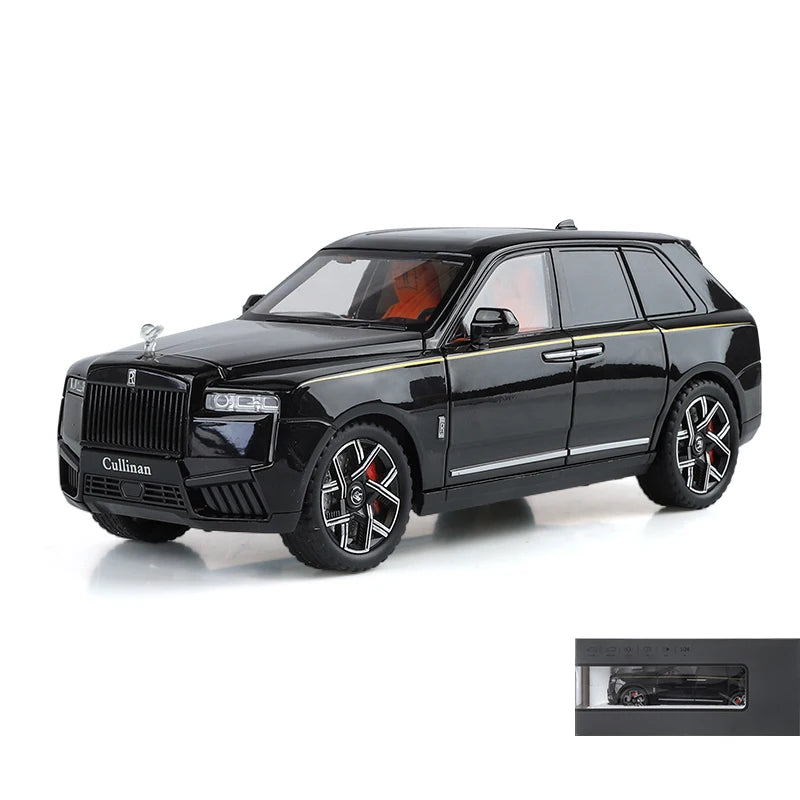 Premium Diecast Model Car 1 24 Scale Rolls Royce Cullinan Alloy Pull Back With Sound And Lights For Collectors - ToylandEU