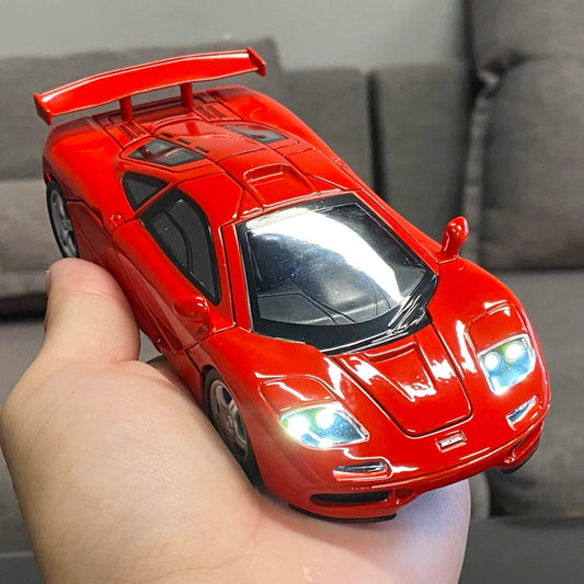 Premium Diecast Model Car 1:32 Scale Alloy With Sound And Light Pull Back For Collectors - ToylandEU