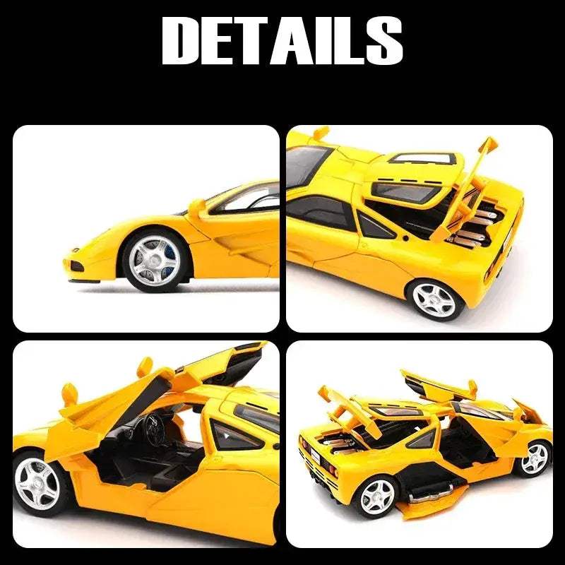 Premium Diecast Model Car 1:32 Scale Alloy With Sound And Light Pull Back For Collectors - ToylandEU