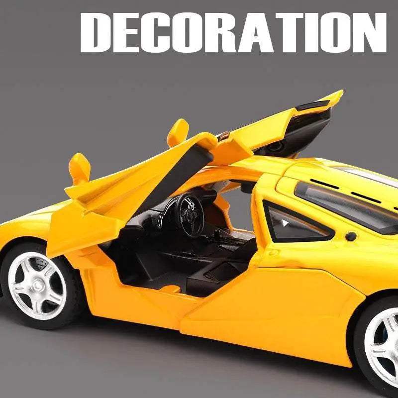 Premium Diecast Model Car 1:32 Scale Alloy With Sound And Light Pull Back For Collectors - ToylandEU