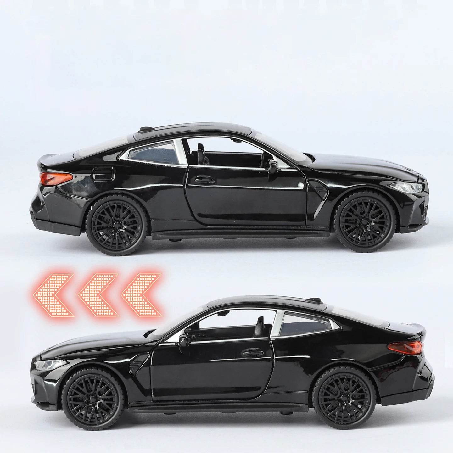 Premium Diecast Model Car 1 32 Scale BMW M4 Coupe With Sound And Light Pull Back For Collectors - ToylandEU