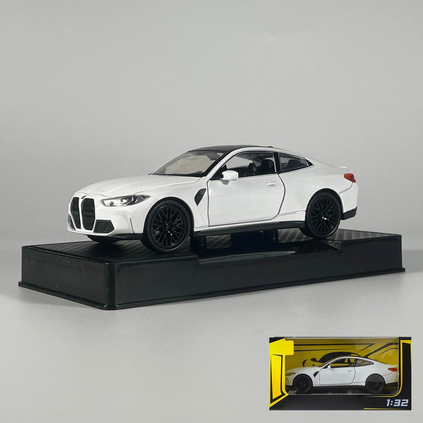 Premium Diecast Model Car 1 32 Scale BMW M4 Coupe With Sound And Light Pull Back For Collectors - ToylandEU