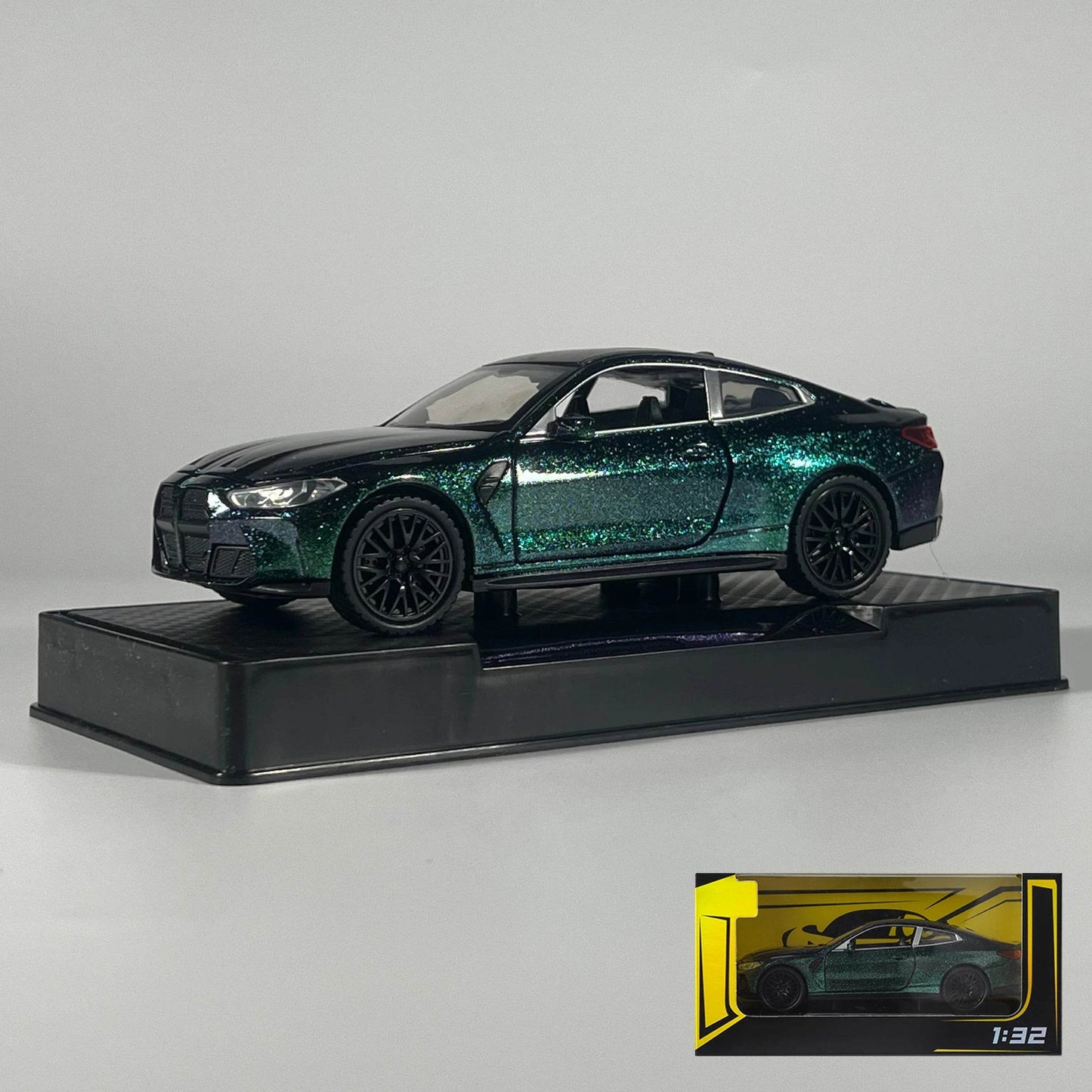 Premium Diecast Model Car 1 32 Scale BMW M4 Coupe With Sound And Light Pull Back For Collectors - ToylandEU