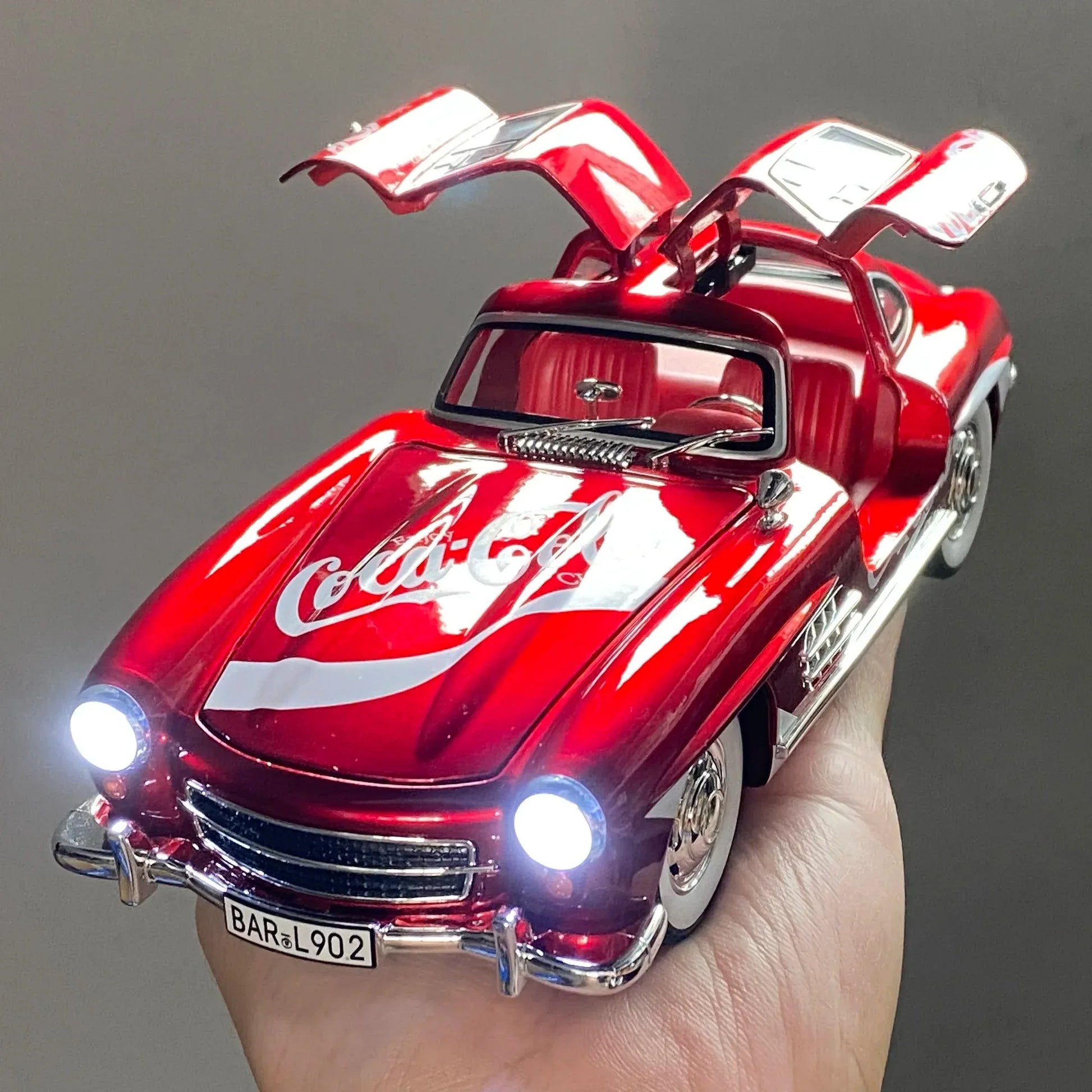 Premium Diecast Model Car 1 To 24 Benz 300SL Coca Cola Edition For Collectors - ToylandEU