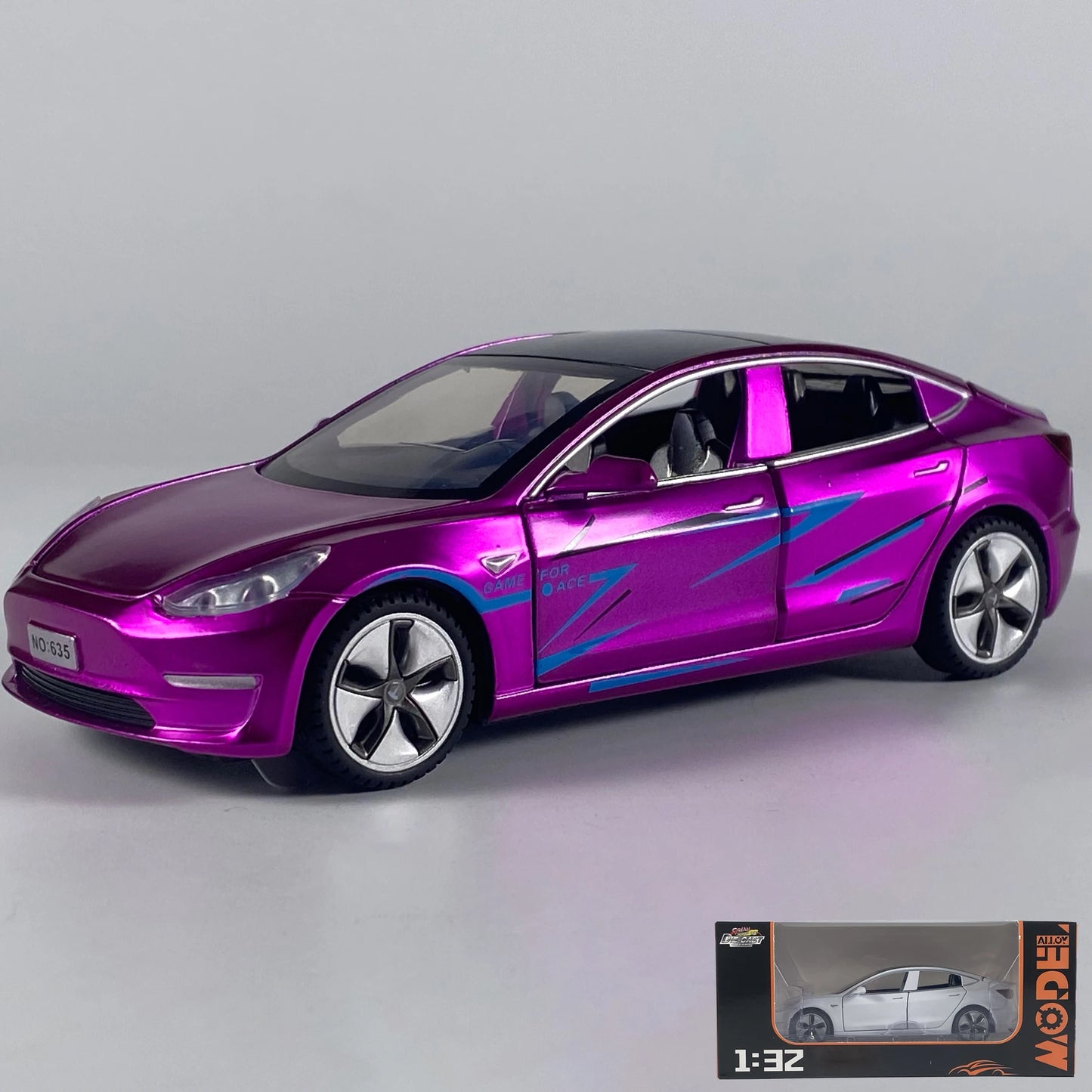 Premium Diecast Model Car 1 To 32 Scale High Fidelity New Energy Electric Vehicle Ornament Gift For Collectors - ToylandEU