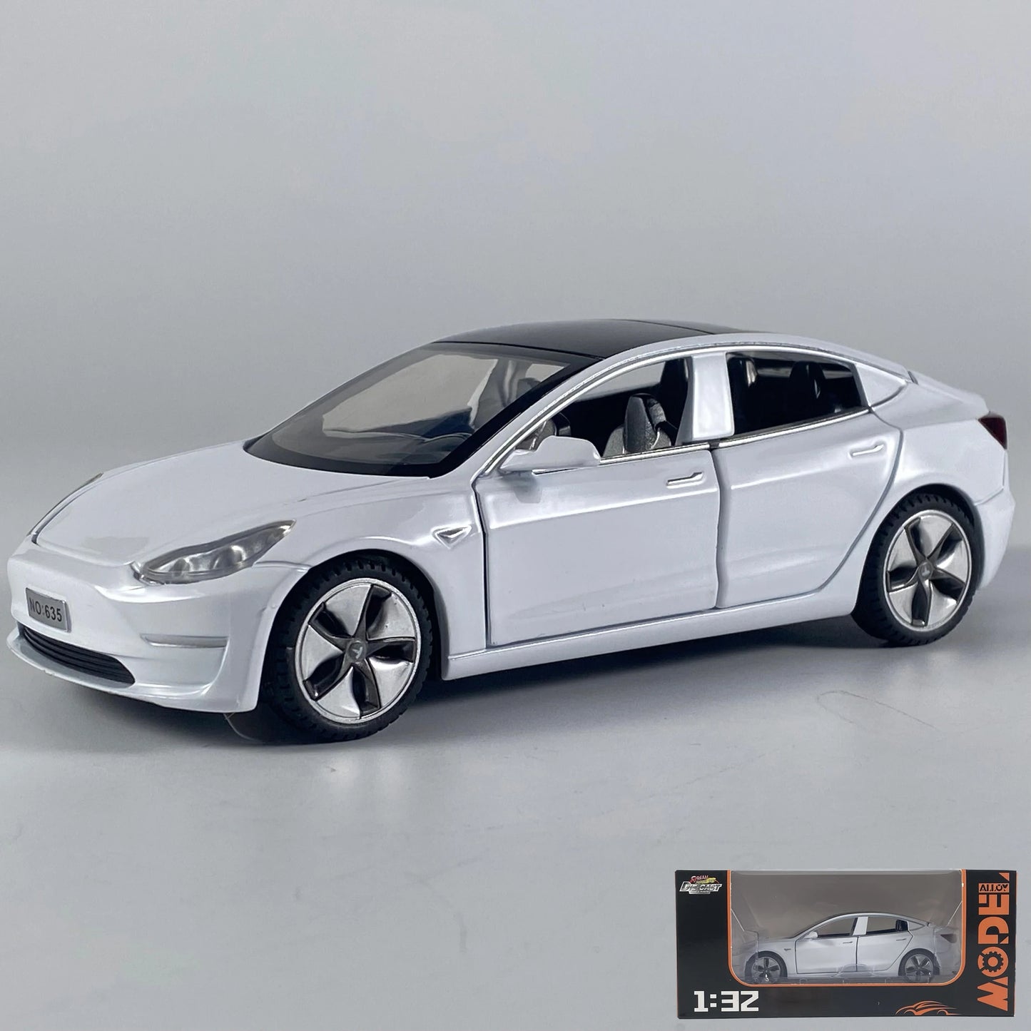 Premium Diecast Model Car 1 To 32 Scale High Fidelity New Energy Electric Vehicle Ornament Gift For Collectors - ToylandEU