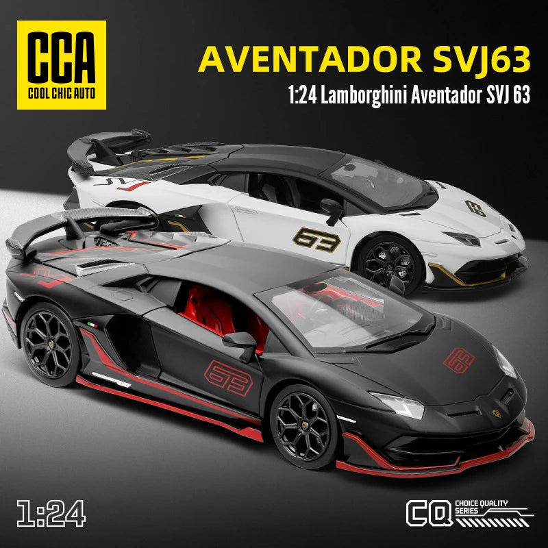 Premium Diecast Model Car Alloy Construction 1 24 Scale Lamborghini Aventador SVJ63 For Collectors - ToylandEU
