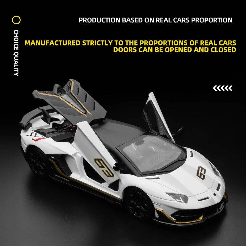 Premium Diecast Model Car Alloy Construction 1 24 Scale Lamborghini Aventador SVJ63 For Collectors - ToylandEU