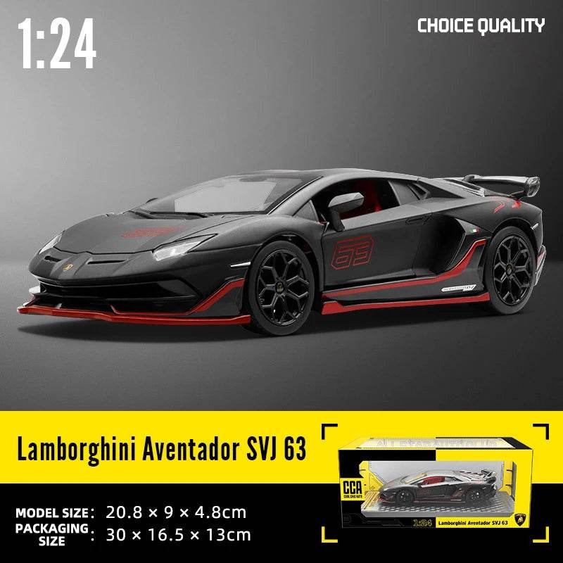 Premium Diecast Model Car Alloy Construction 1 24 Scale Lamborghini Aventador SVJ63 For Collectors - ToylandEU
