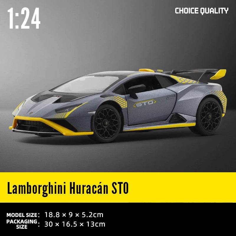 Premium Diecast Model Car Alloy Construction 1 24 Scale Lamborghini Aventador SVJ63 For Collectors - ToylandEU