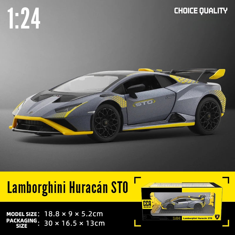 Premium Diecast Model Car Alloy Construction 1 24 Scale Lamborghini Aventador SVJ63 For Collectors - ToylandEU