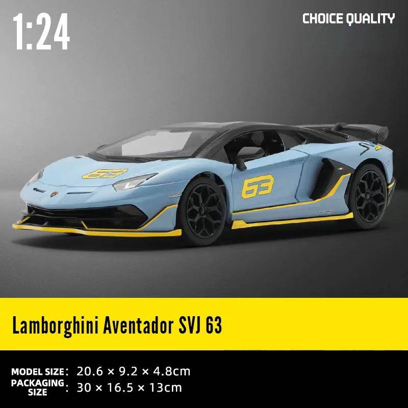 Premium Diecast Model Car Alloy Construction 1 24 Scale Lamborghini Aventador SVJ63 For Collectors - ToylandEU