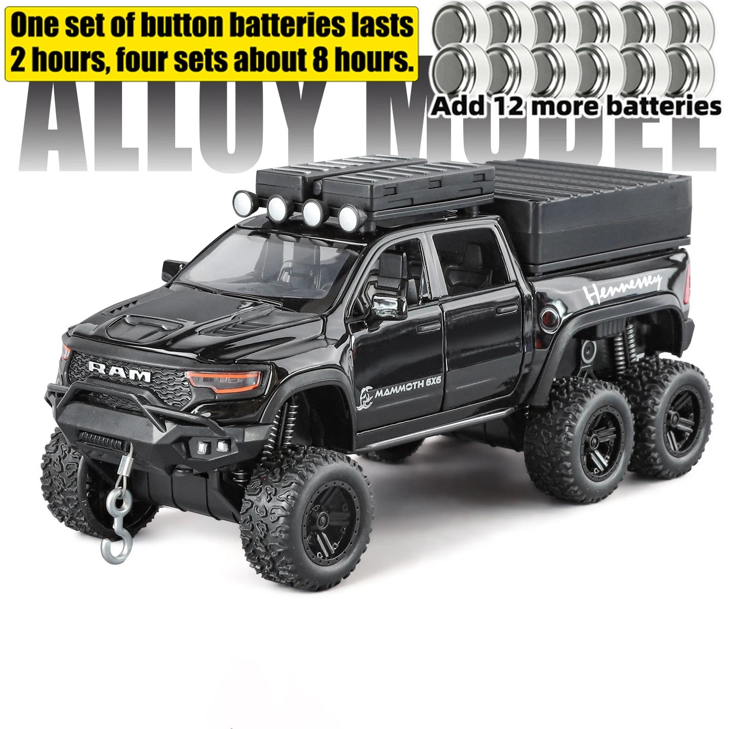 Premium Diecast Model Car Alloy Construction Dodge Tyrannosaurus RAM TRX Off Road SUV Scale 1 To 32 For Collectors Gift - ToylandEU