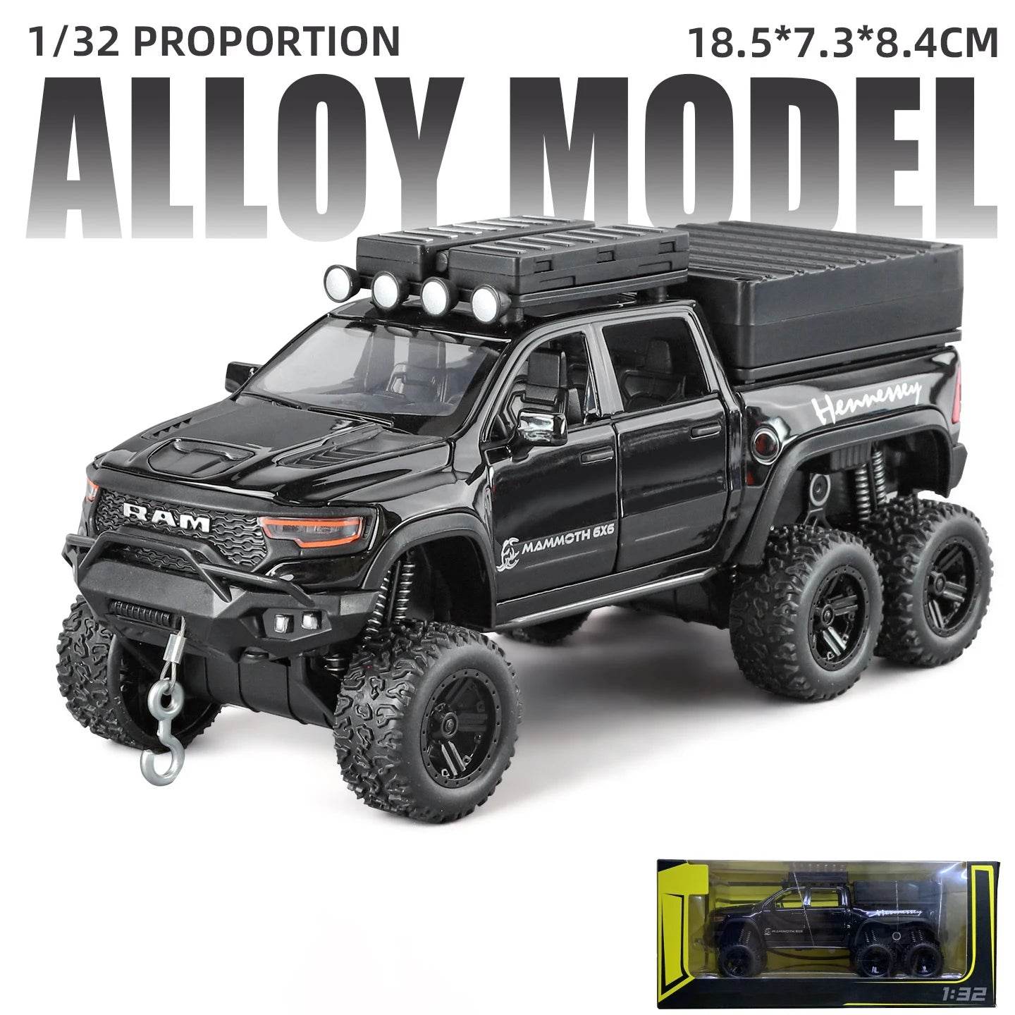 Premium Diecast Model Car Alloy Construction Dodge Tyrannosaurus RAM TRX Off Road SUV Scale 1 To 32 For Collectors Gift - ToylandEU